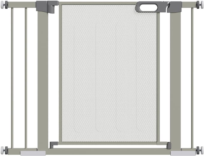 PawHut-Pet Gate-Acier-103x2x76cm-Grijs
