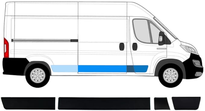 Sierlijsten set voor Peugeot Boxer 2018- / Rechts