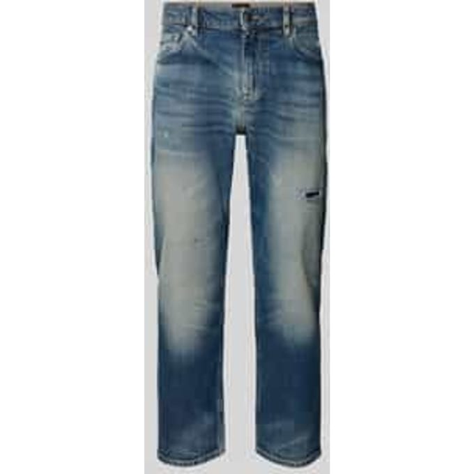Regular fit jeans van katoenmix