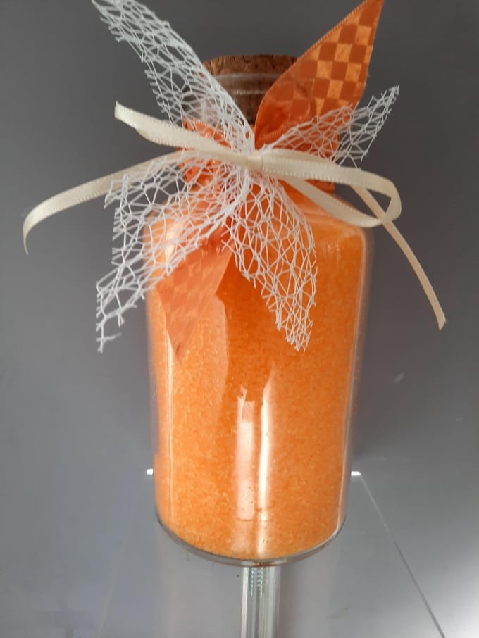 scrubzout - badzout  - zout met olie geur mango 750 gr