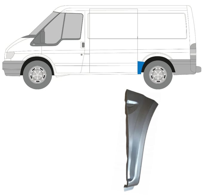 Reparatiepaneel achterspatbord voor Ford Transit 2000-2013 / Links