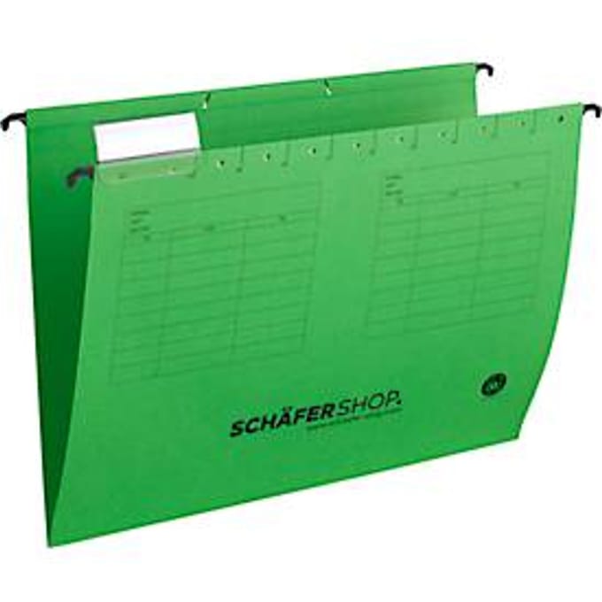 Schäfer Shop Select  hangmappen, voor formaten tot A4, opening aan de zijkant, groen