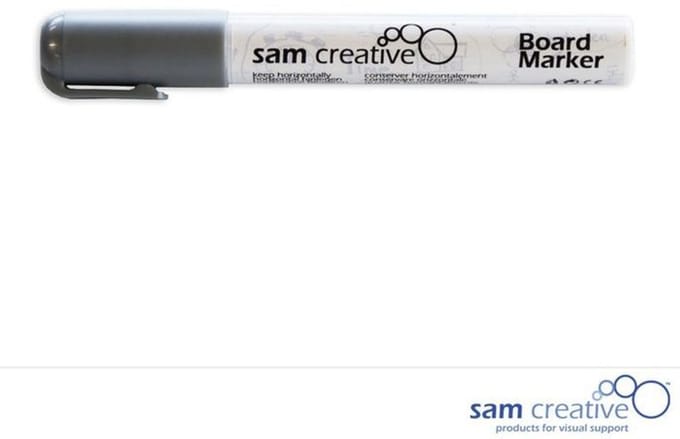 Sam Creative Whiteboard Glassboard Stiften - Metallic - Ronde punt - Zilver - 1 stuks