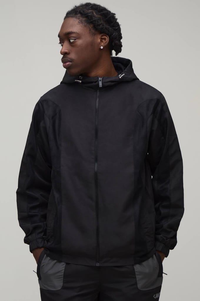 Regular Fit Jack Met Capuchon En Tonale Kleurvlakken M Star | Black | Size Small