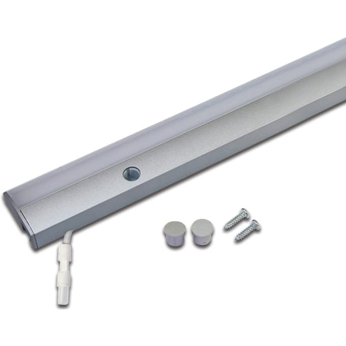 Hera LED meubelverlichting ModuLite F, aluminium, 60 cm, 3.000 K, aluminium