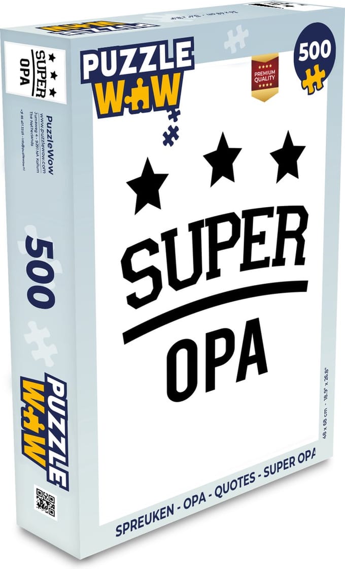 Puzzel Spreuken - Opa - Quotes - Super opa - Legpuzzel - Puzzel 500 stukjes