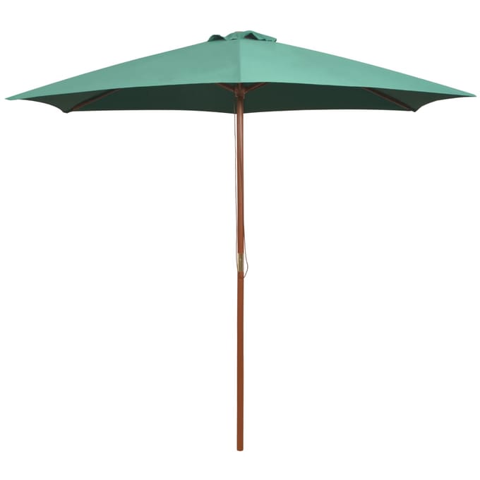 vidaXL - Parasol - 270x270 - cm - houten - paal - groen