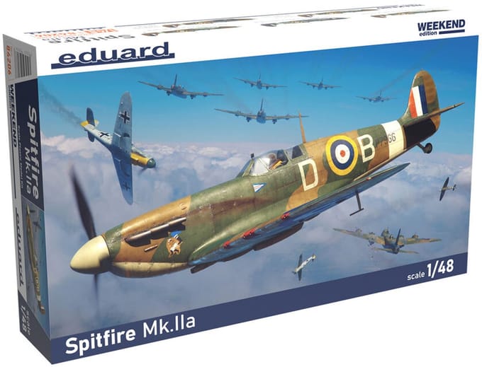 Eduard Modelbouwpakket Vliegtuigen - 84206 Supermarine Spitfire Mk.IIa - Weekend Editie - Propeller Vliegtuig Plastic - 1:48 - Modelbouw