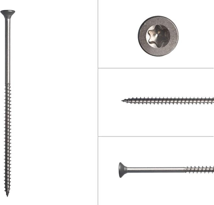 Wovar Spaanplaatschroeven RVS A2 5 x 120 mm Torx 25 | 200 Stuks