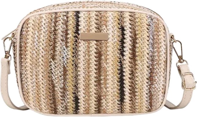 Strandtas - beachbag - schoudertas - zomer - strand - strepen - bruintinten
