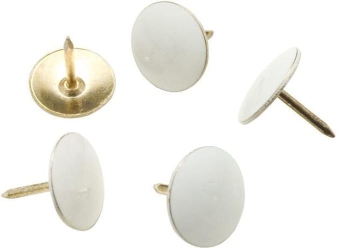 Deltafix punaises - wit - metaal - 60 stuks