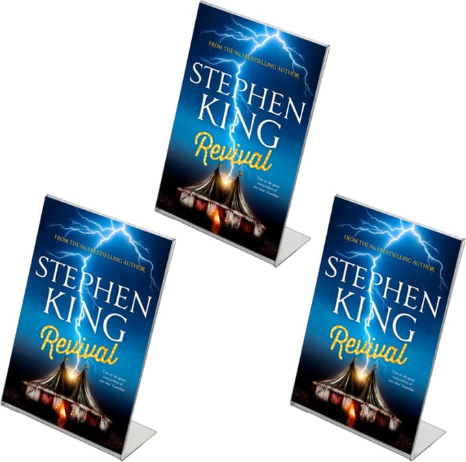 3 pack | Folderstandaard | l-standaard A3 formaat staand | Menukaarthouder | acryl L standaard | acryl kaarthouder | menustandaard A3 | van duurzaam