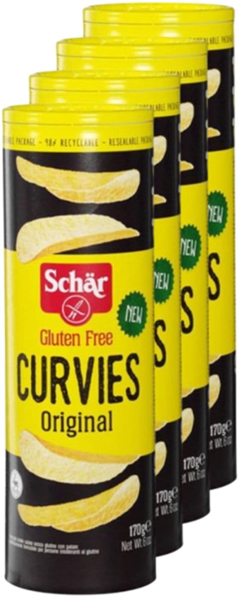 Schär | Glutenvrij | Chips Naturel | 4 stuks | 4 x 170g