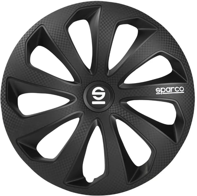 Sparco Wieldoppen Sicilia 16 Inch Abs Zwart Set Van 4