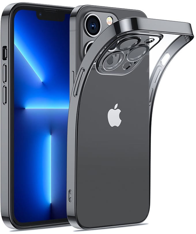 Joyroom 14Q Case case for iPhone 14 Plus case cover with metallic frame black (JR-14Q3-black)