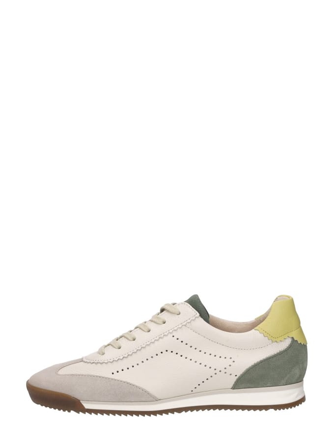 Gabor Sneakers wit/ groen Leer