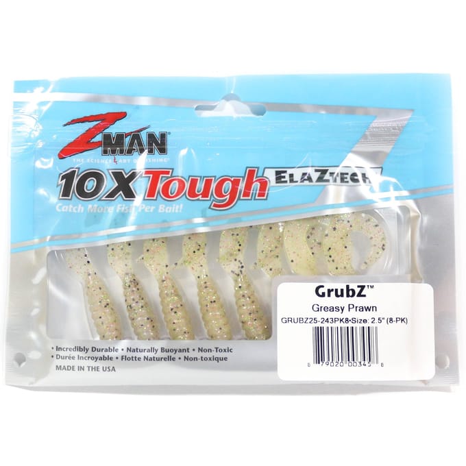 Zman Soft Lure GrubZ 2,5 Inch 8/Pack Vette Garnalen (3458)