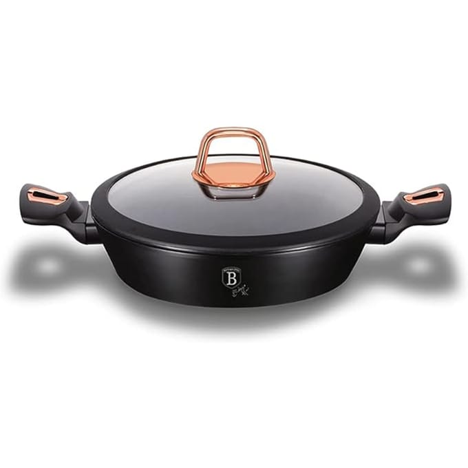 Diepe pan met deksel en titaniumcoating, 28 cm, Monaco Collection