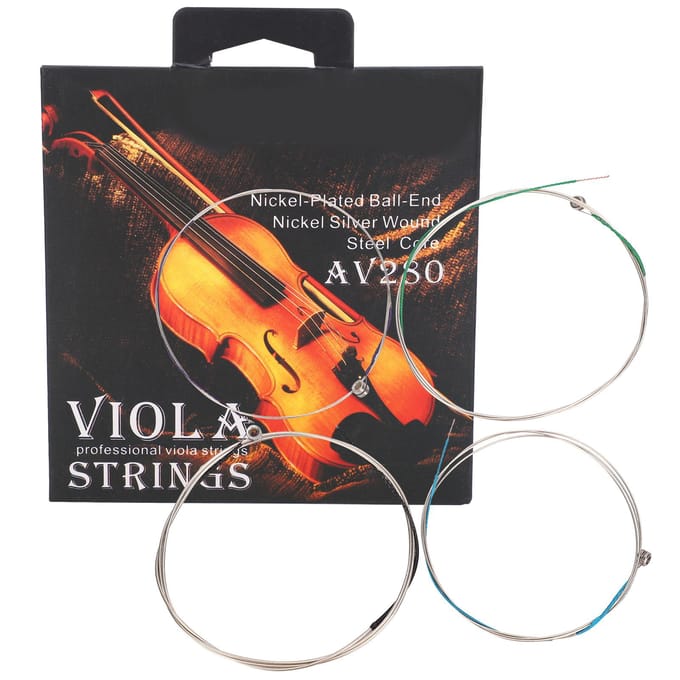 Ensemble de 4 cordes universelles complètes professionnelles pour alto E A D G pour altos 14 16 orange