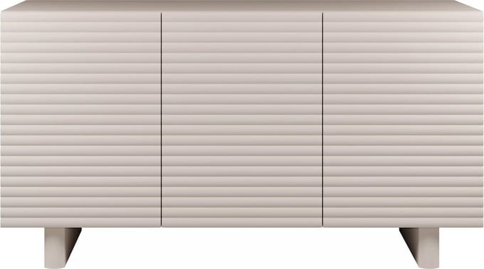 Vente-unique Buffetkast met 3 deurtjes van MDF - Beige - LUDIMA