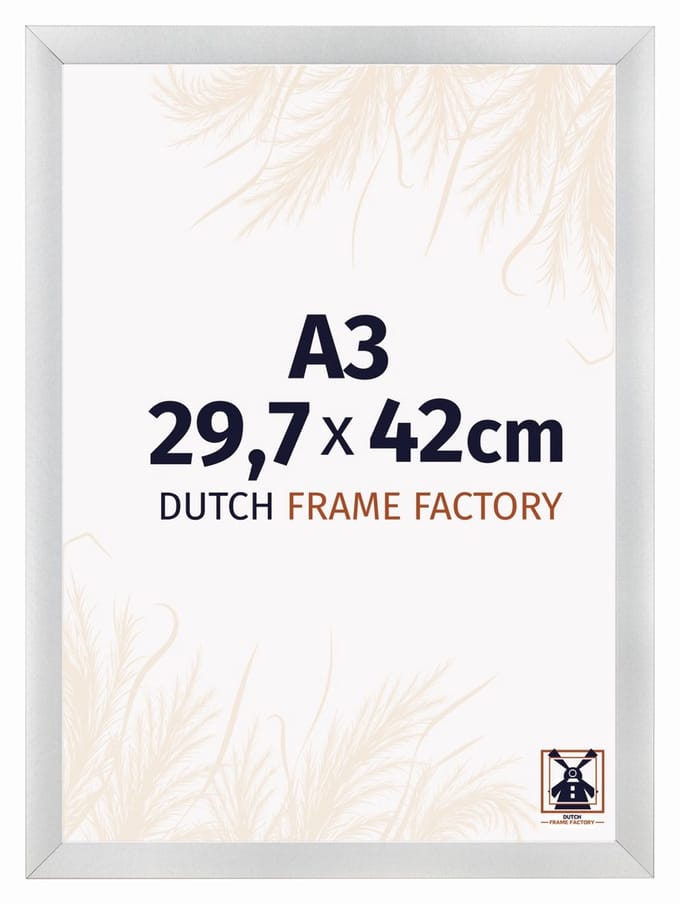 Fotolijst A3 29,7x42 cm - MDF - Zilver Mat - Praag
