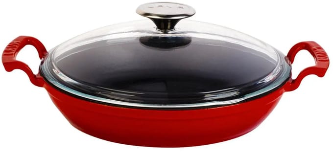 Lava Koekenpan - 24 cm - 1.56 liter - Gietijzer - Rood