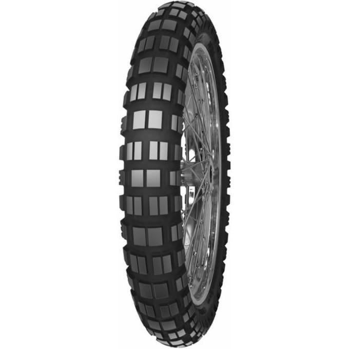 Mitas E-10 ( 90/90B21 TL 54T M+S keurmerk, Rubbermengsel Dakar, Voorwiel, gelb )