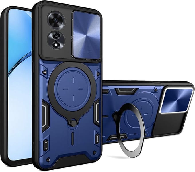 Hoesje geschikt voor Oppo A60 4G - Techsuit CamGuard Pro Back Cover - Blauw