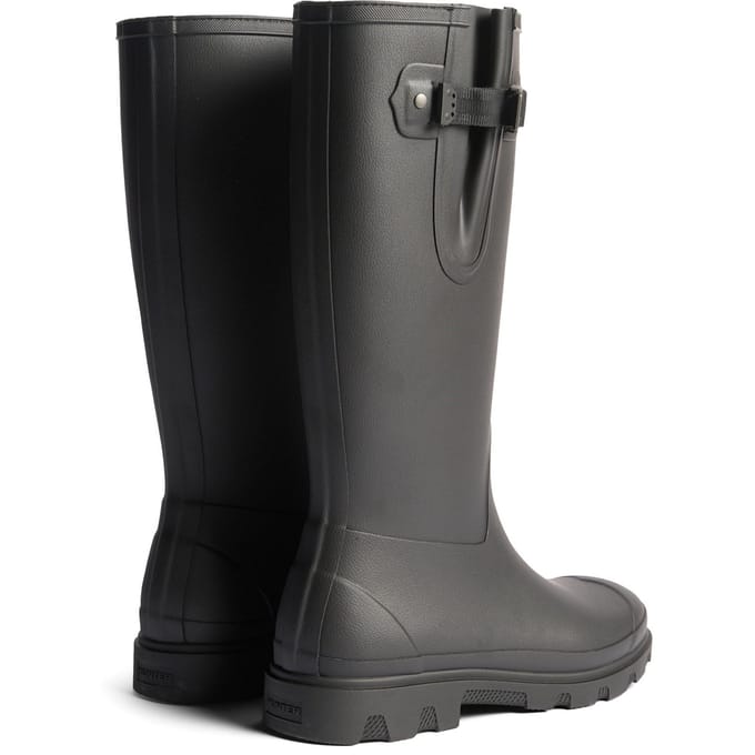 Hunter Field Downpour Laars Rubber Dames Zwarte Wellington Boots