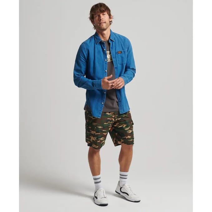 Superdry Patched Alpha Cargo Korte Broek Groen 32 Man