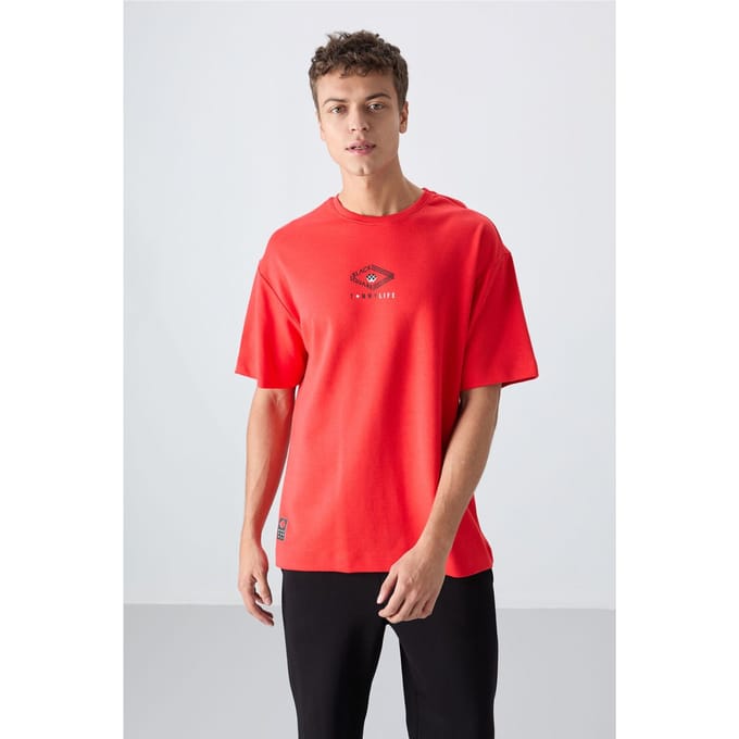 Oversized Katoenmix Logo T-Shirt