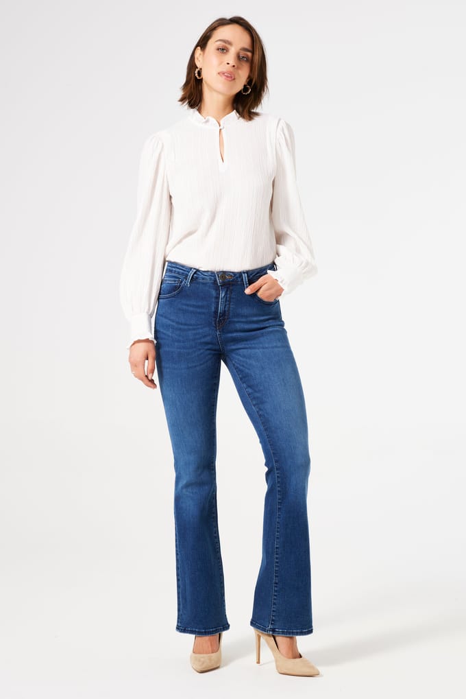 Celia 245 Superslim Flared Jeans - Dark Used Blue
