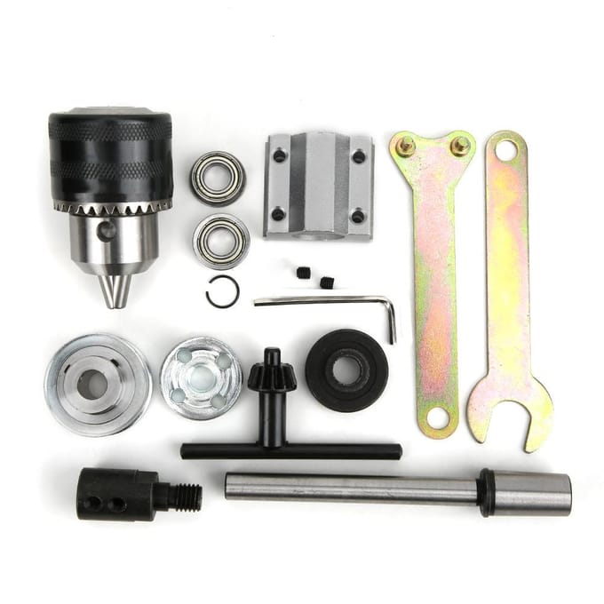 Perceuse de Table Assemblage de Broche Non Motorisée Accessoire de Coupe pour Travail du Bois DIY Mandrin de Perçage B16 Manchon M10