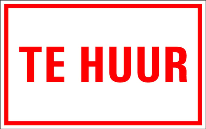 Te huur tekstbord - kunststof 400 x 250 mm