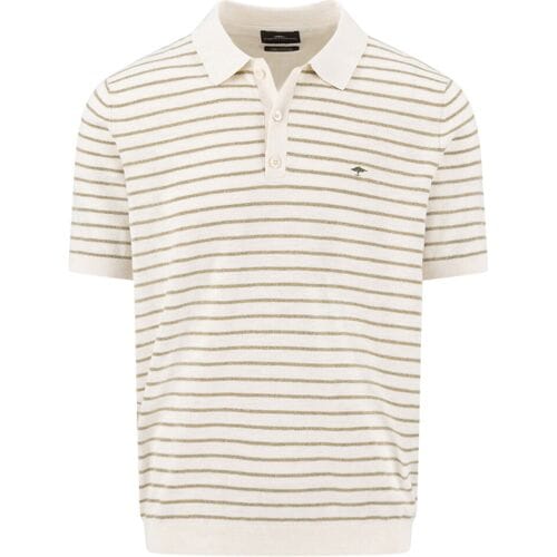 Fynch-Hatton Polo Striped Cotton Linnen New Off White / male