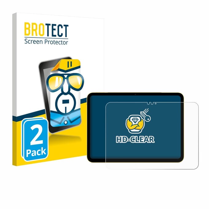 BROTECT - Screenprotector voor Apple iPad Air 11" M3 WiFi 2025 - Folie Beschermfolie transparant 2 Stuks