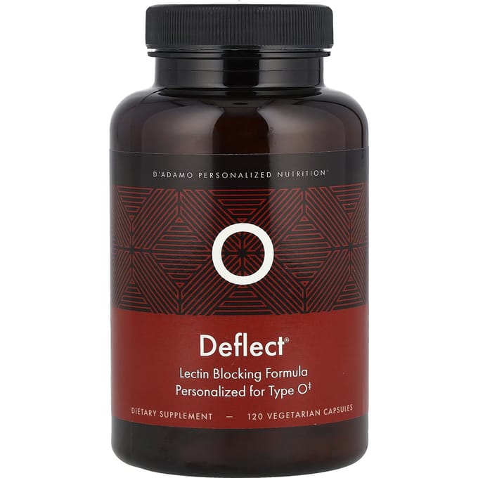 D'Adamo, Deflect® O, Lectine Blokkering Formule, 120 Plantaardige Capsules