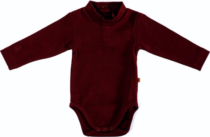 MXM Baby romper- Turtleneck- Lange mouwen- Bordeaux- Maat 56
