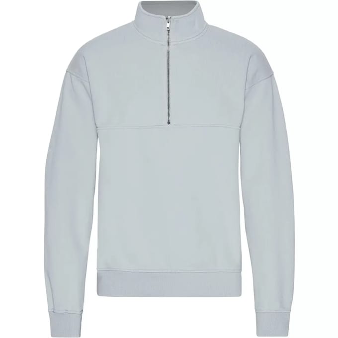 1/4 rits sweater Colorful Standard Organic Cloudy Grey