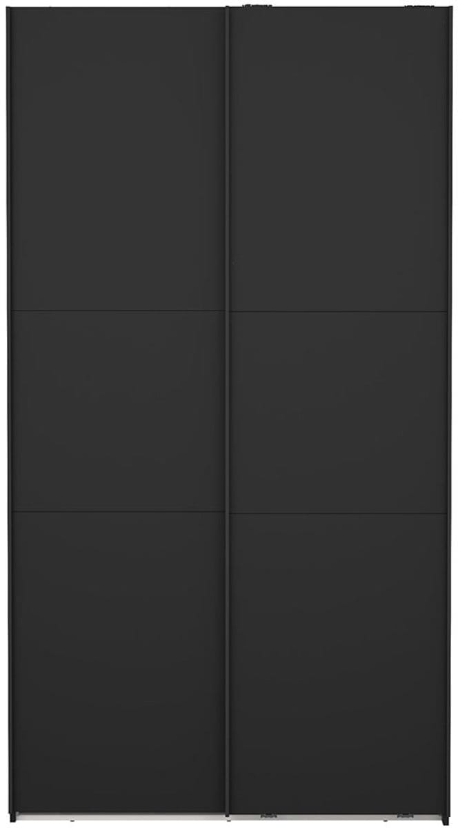 Como schuifdeurkast 2 deuren 120x220cm mat zwart.