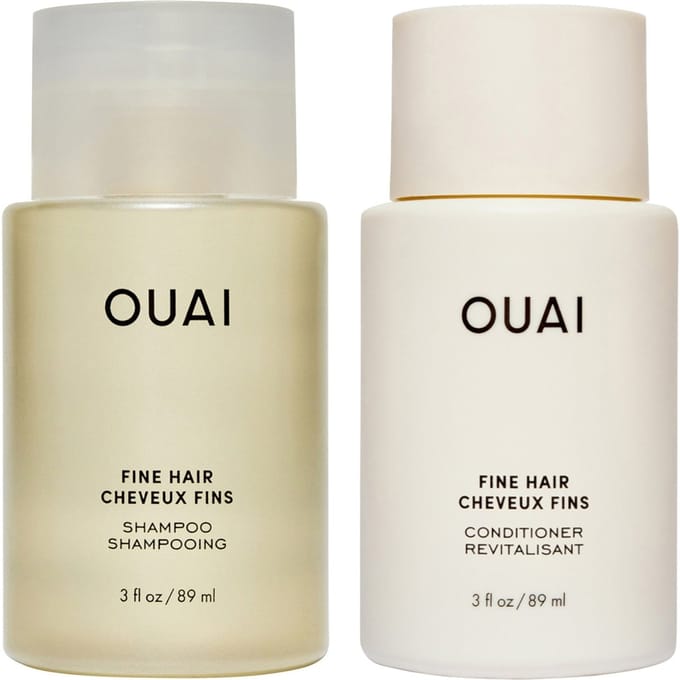 OUAI Fine Shampoo and Conditioner Travel Bundle