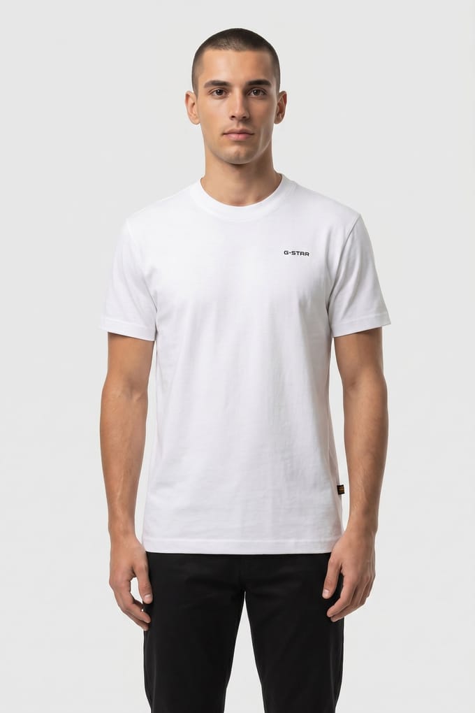 G-Star Chest Logo R T White Taglia: L | Magliette basic Outlet | Uomo | Bianco
