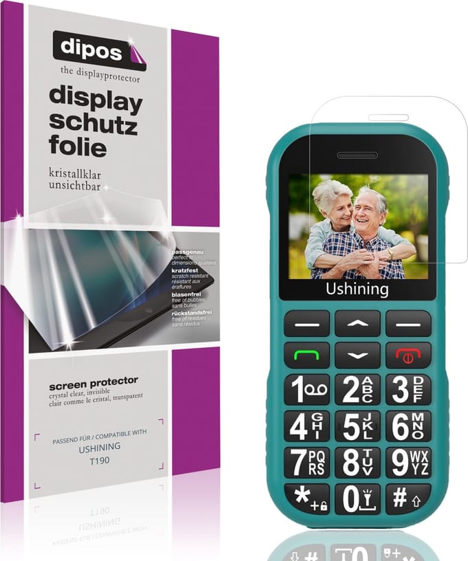 dipos – 4x Beschermfolie geschikt voor USHINING T190 | Krasbestendige & heldere Screenprotector Ultra-Thin