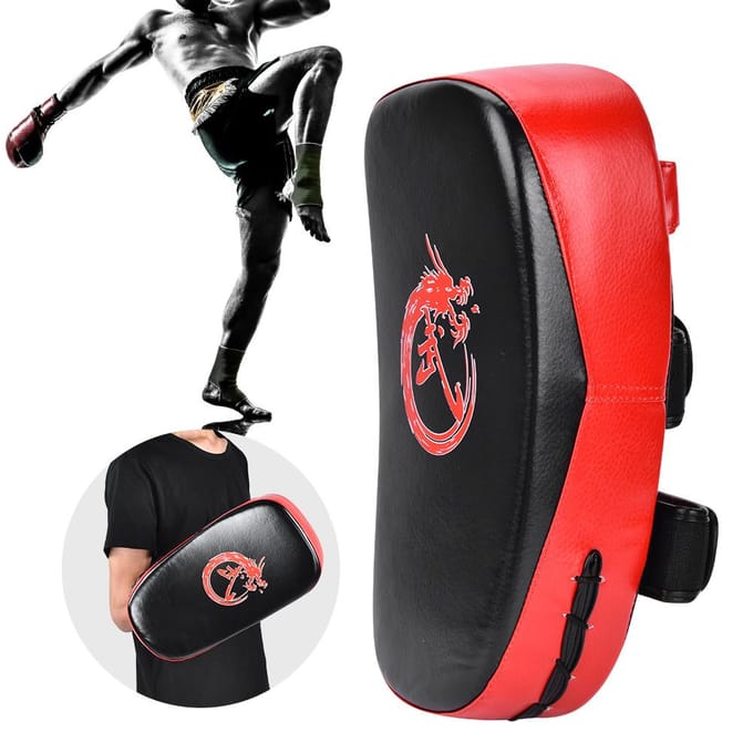 Gebogen Taekwondo Boksen Schoppen Stootkussen Hand Voeten Voet Doel Stoot Training Schild black