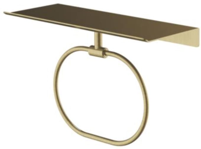Hotbath &More Shelves - Handdoekring - Voor Planchet - Geborsteld Messing PVD