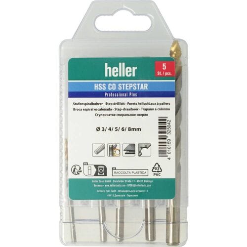 Heller 325042 HSS-Co Stepstar 5 tlg. HSS-Co Metaal-spiraalboorset DIN 338 1 set(s)