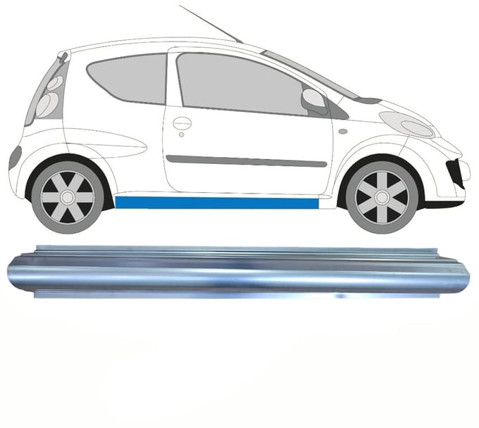 Reparatie dorpel voor Citroen C1 2005-2012 / Rechts