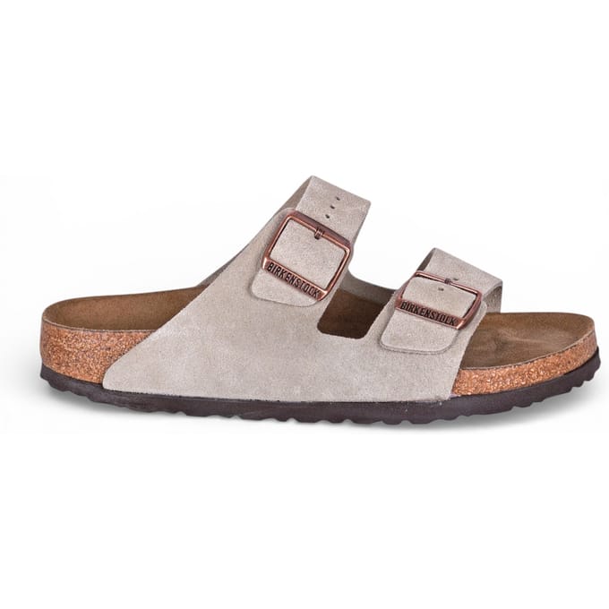 Birkenstock Arizona SFB VL Narrow Dames Slippers - Taupe - Maat 41