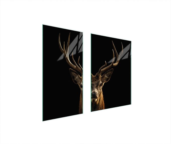 TMK ArtDeko - Snijplank - Gehard Glas - 75x52cm - Motief van Hert