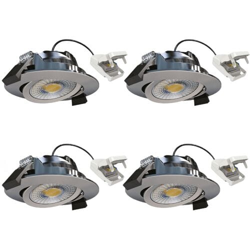 KS Verlichting Liv Inbouwspot Brushed 4 stuks